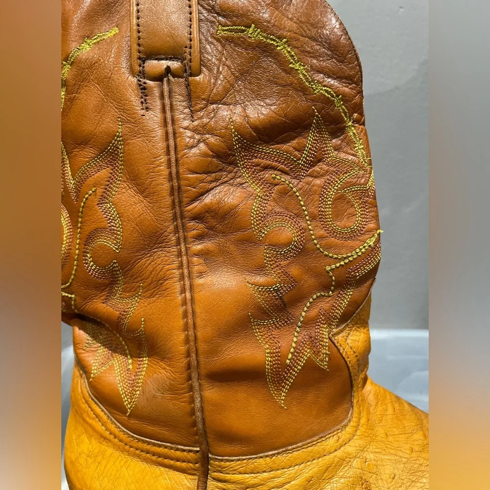 Vintage La Grange Ostrich Boots 10 1/2 - Picture 10 of 15